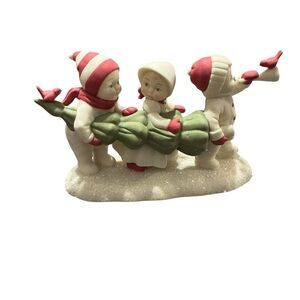 Dept 56 Holly Lane porcelain trio figurine